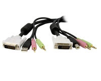 Startech.com Cable de 15 pies para Conmutador KVM DVI-D de Doble Enlace USB 4-en-1 c/ Audio y Micrófono (DVID4N1USB15) Startech.com Cable de 15 pies para Conmutador KVM DVI-D de Doble Enlace USB 4-en-1 c/ Audio y Micrófono (DVID4N1USB15)